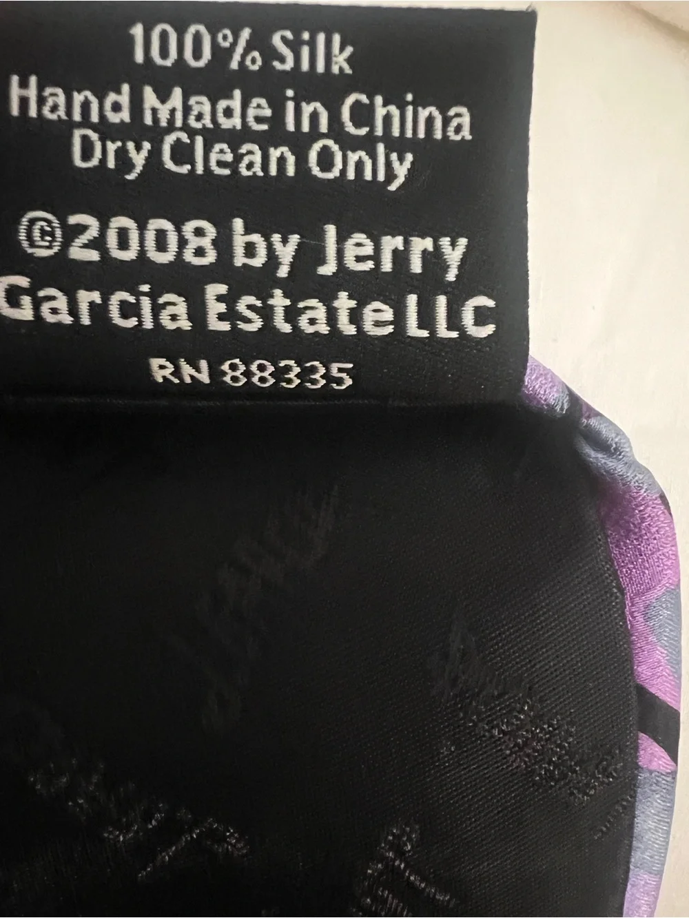 Jerry Garcia Tie Limited Edition Alligator Works Collection 46 Purple Abstract